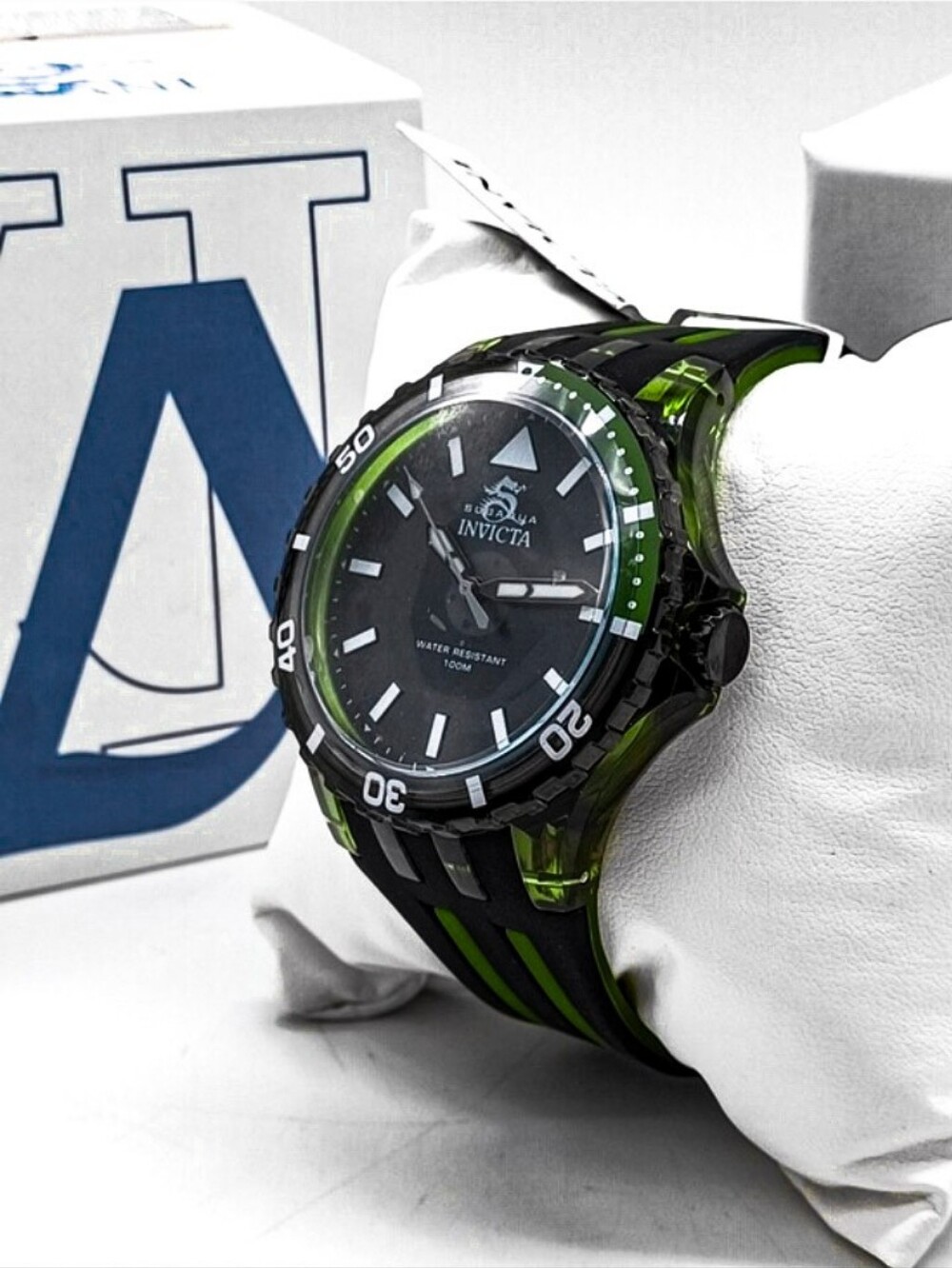 New Flame Infused Crystal Pro Dive Luminescent 100M 44MM SubAqua SportsWatch